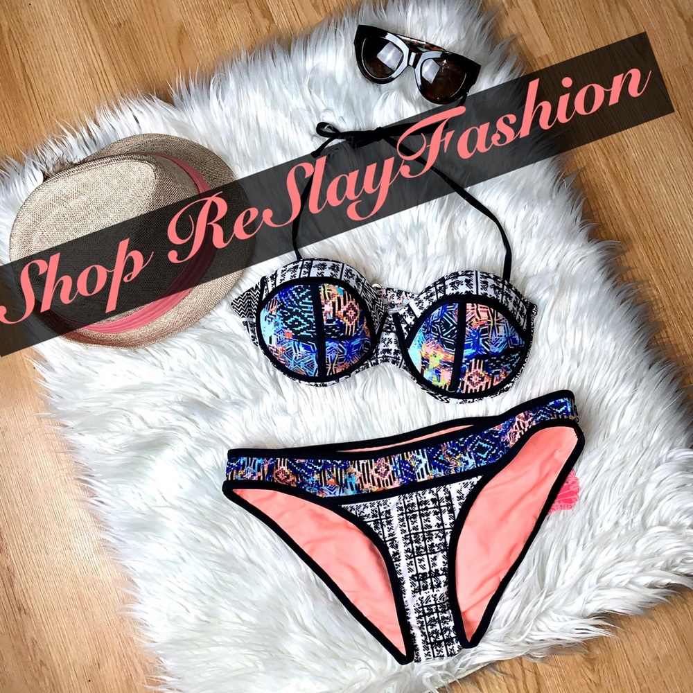 ☀️NWT Coral Tropics 2 Piece By Apollo Swimwear☀️